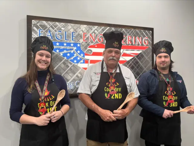 What an amazing 2025 Chili Cook-Off! Big congrats to our winners—you really spiced up the competition! 🦅🏆

We had fantastic participation, incredible flavors, and plenty of heat.

🥇 1st Place: Chef Courtney’s Maple Bourbon Brisket Chili
🥈 2nd Place: Chef Phillip’s Bison Chili
🥉 3rd Place: Chef Dylan’s Chumbo

Thanks to everyone who brought their best bowls—already counting down to next year! 🌶️🔥 

#EaglesChiliCookOff #ChiliCookOff2025 #SpiceItUp #CommunityEvent #ChiliChampions #BringTheHeat #FoodieFun #CookOffWinners #EaglesPride #GoodEats #ChiliLovers #ChefShowdown